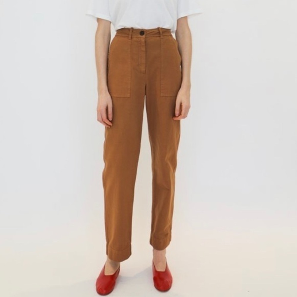 Raquel Allegra Topanga Canvas Officers pants mocha brown size XS